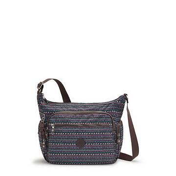 Kipling Gabbie Printed Crossbody Taske Taupe | DK 1162YX